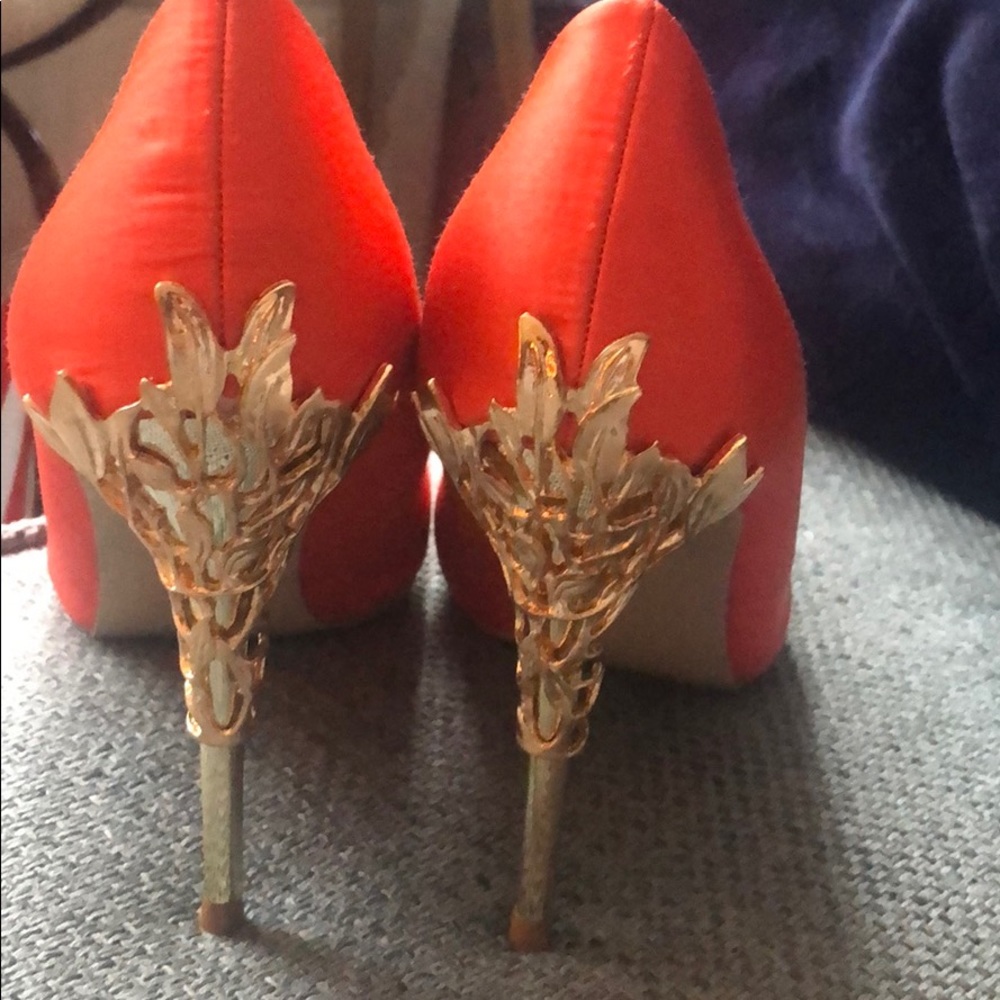Orange and Gold Heels